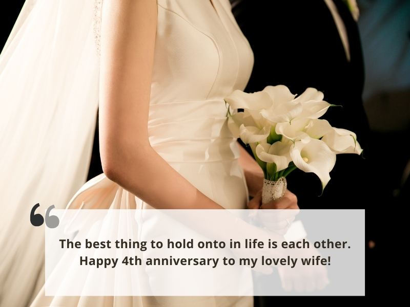 Lovely 4 year wedding anniversary quotes for wife