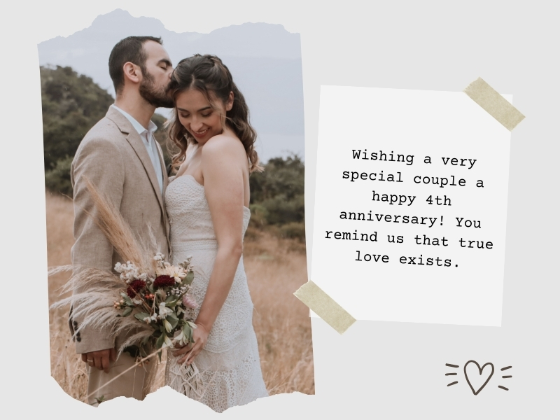 4 year wedding anniversary quotes for your friends