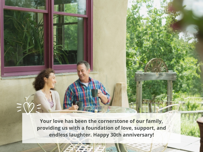 30Th Wedding Anniversary Wishes To Celebrate Your Parents