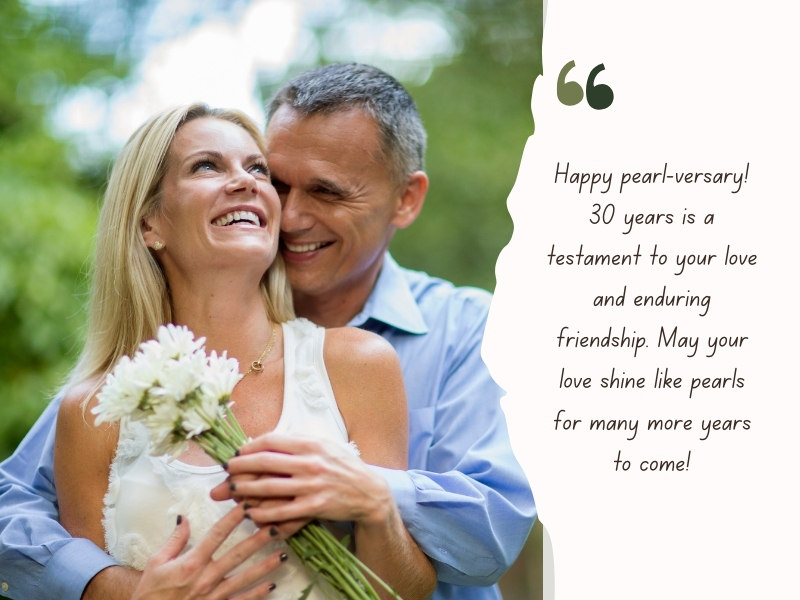 30th wedding anniversary wishes for your close friends