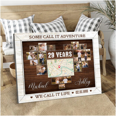 29th Anniversary We Call It Life Custom Photos Canvas Print