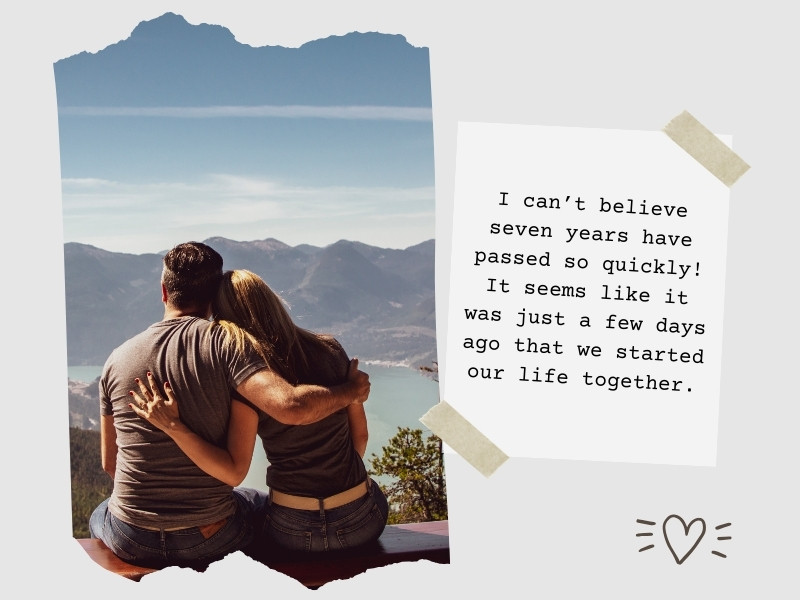 7 year wedding anniversary quote for couple