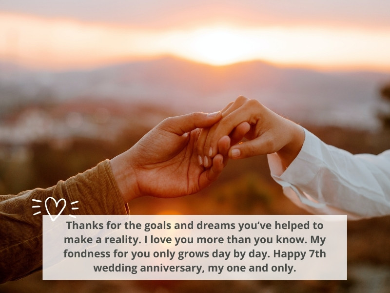 7 year anniversary wishes for couple