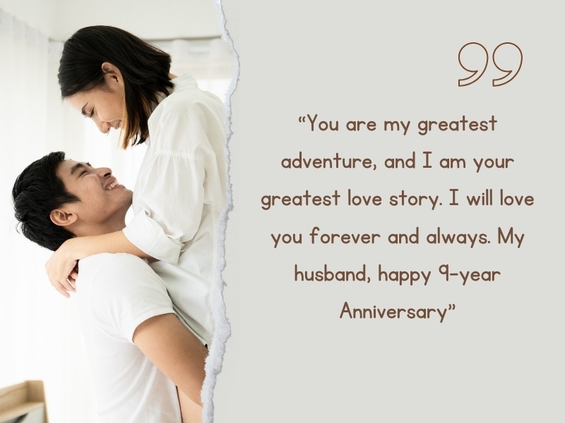 9 Year Anniversary Card Messages For Husband