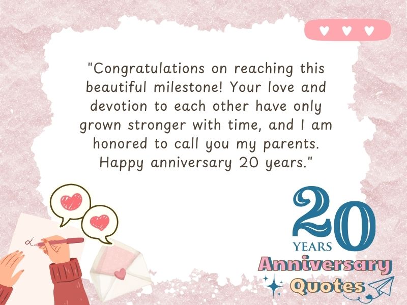 20 year wedding anniversary quotes for your parents