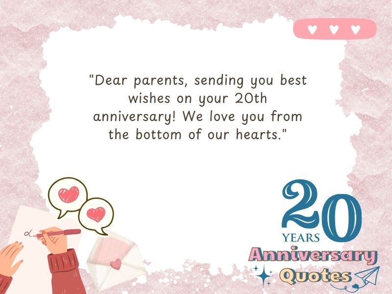 Quotes on 20th wedding anniversary for parents