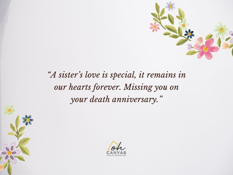 Remembrance Death Anniversary Quotes For Sister