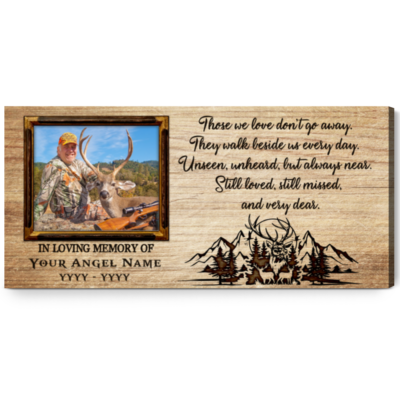 Hunting Memorial Gifts Custom Hunter Photo Canvas Wall Art