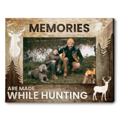 Personalized Hunter Photo Gift Unique Deer Hunting Canvas Print