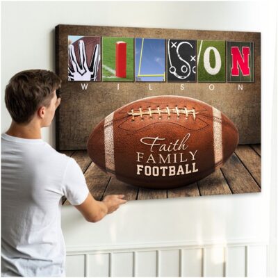 Personalized Gifts For Football Lovers Football Decorations Canvas Wall Art