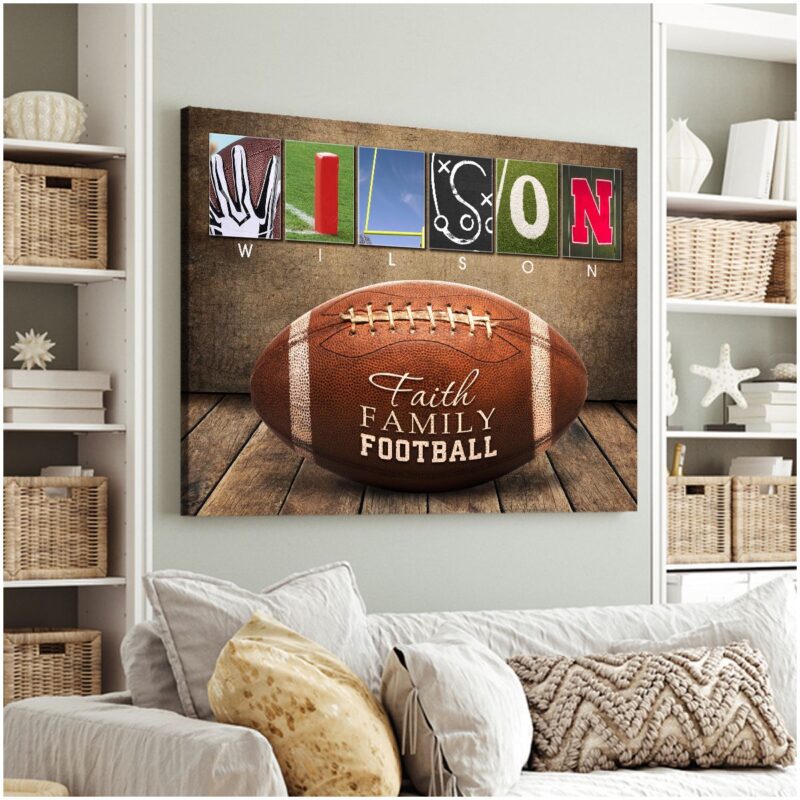 Personalized Gifts For Football Lovers Football Decorations Canvas Wall Art