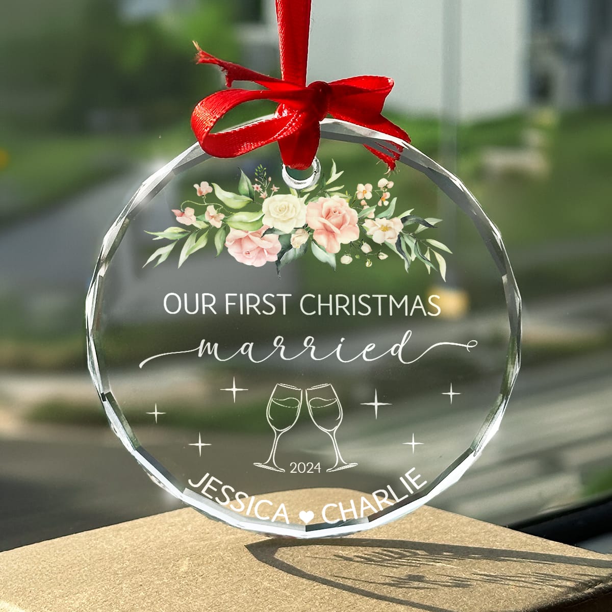 Our First Christmas Married Ornament Wedding Gift For Newlyweds