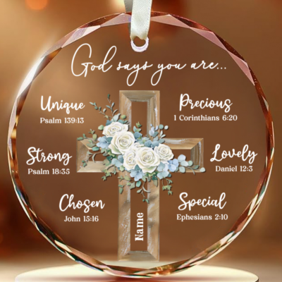 Custom Motivational Decoration Gift God Says You Are Hanging Ornament