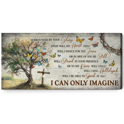 Butterfly Tree Inspirational Decor Gift Christian Bible Canvas Wall Art