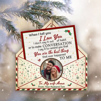 Meaningful Gift for Her for Him Letter Wooden Ornament