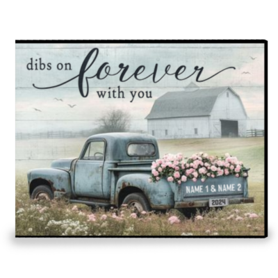 Sentimental Couple Gifts Farmhouse Wedding Gifts Personalized Canvas Print