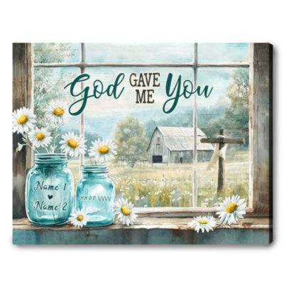 Customized Gift For Her And Him Farmhouse Canvas Wall Art