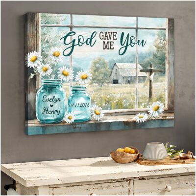 Customized Gift For Her And Him Farmhouse Canvas Wall Art