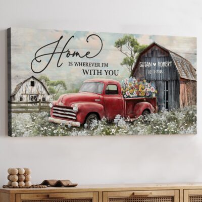 Personalized Couple Gift Ideas Unique Farm Truck Wall Art Decor