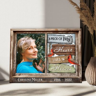 Custom Memorial Photo Gift Loss Of Loved One Canvas Wall Art