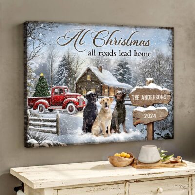 Christmas Family Gift Idea Personalized Home Canvas Decor