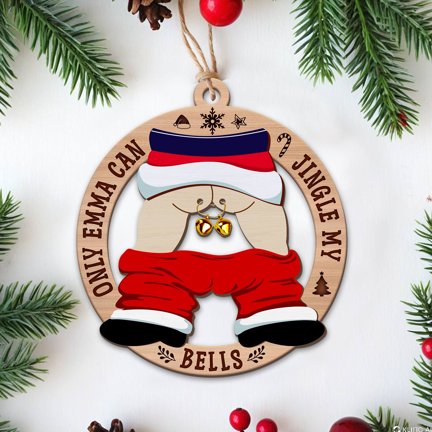 Funny Christmas Gift For Her And Him Custom Layered-Wooden