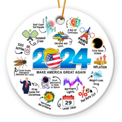 2024 Christmas Ornament Funny Hot Topics 2024 Year Remember Trending Social Xmas Keepsake