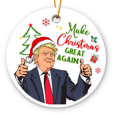 Funny Trump Christmas Ornament Make Christmas Great Again 2024 Home Decoration