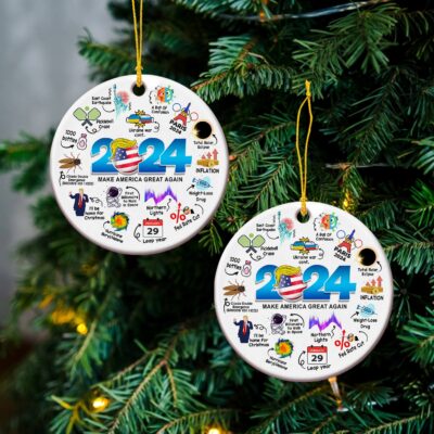 2024 Christmas Ornament Funny Hot Topics 2024 Year Remember Trending Social Xmas Keepsake