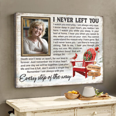 Custom Memorial Gift For Loved One Sentimental Christmas Canvas Wall Art