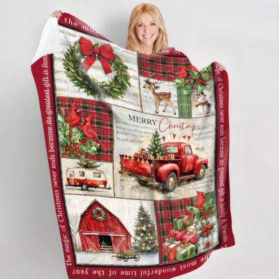 Christmas Throw Blanket Holiday Decorations Blanket Fuzzy Cozy Soft