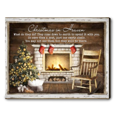 Christmas Memorial Gift For Loss Of Loved One Sentimental Sympathy Canvas Wall Art