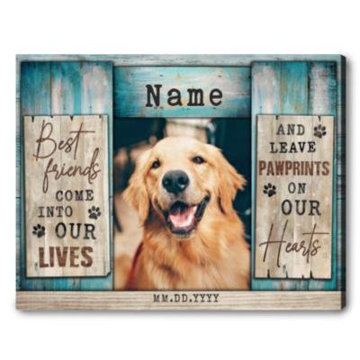 Best Gift For Loss Of Dog Custom Pet Memorial Canvas Wall Art