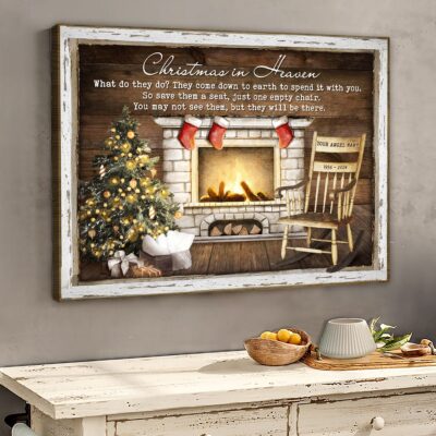 Christmas Memorial Gift For Loss Of Loved One Sentimental Sympathy Canvas Wall Art