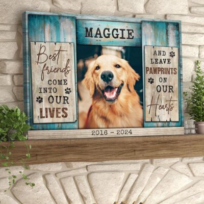 Best Gift For Loss Of Dog Custom Pet Memorial Canvas Wall Art