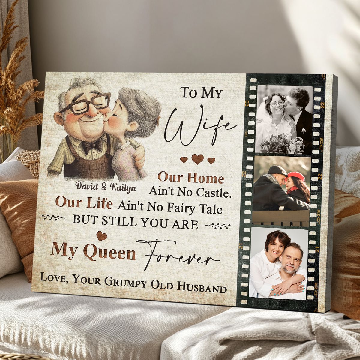 Sentimental Gift for Wife Personalized Gift from Husband Canvas Print