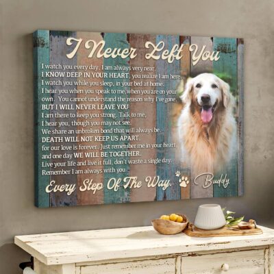 Sentimental Pet Loss Gifts Custom Memorial Photo Canvas Wall Art