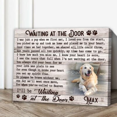 Custom Canvas Prints Personalized Memorial Pet Photo Waiting at the door