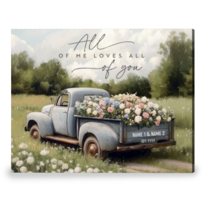 Sentimental Gifts for Her and Him Custom Art for Couples Canvas Print