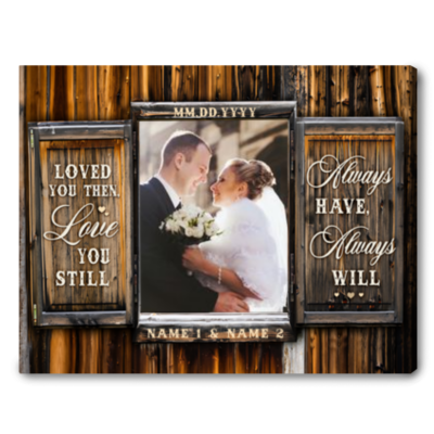 Couple Photo Loving Gift Custom Wedding Canvas Wall Decor