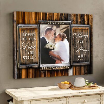 Couple Photo Loving Gift Custom Wedding Canvas Wall Decor