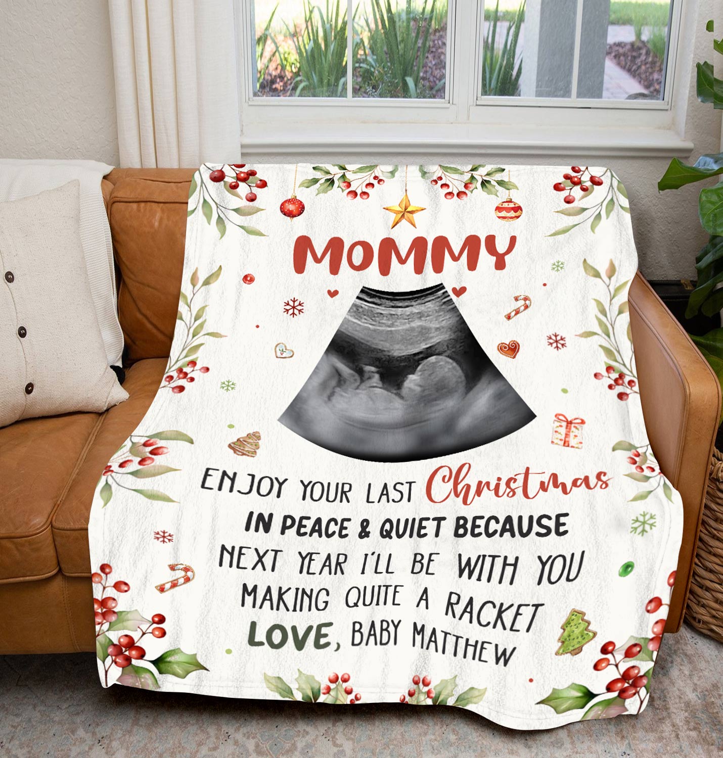 Personalized Blanket For Expecting Mom Christmas Gift For New Parents