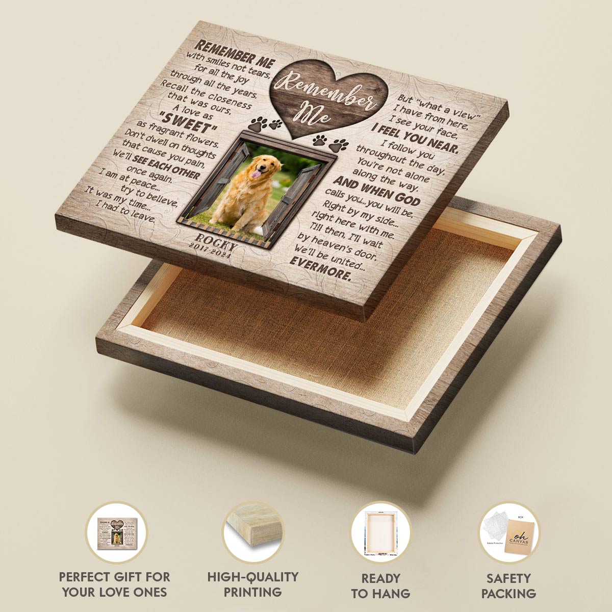 Custom Photo Once By My Side, Memorial Personalized Mirrored