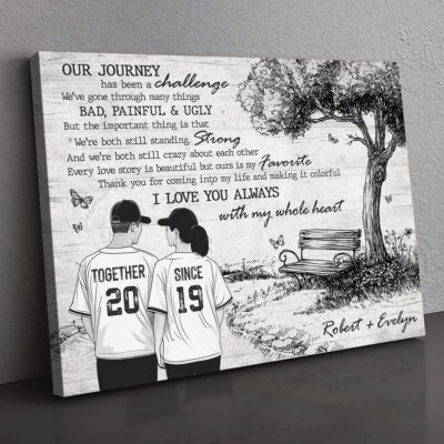 Unique Anniversary Gift For Couple Custom Valentines Day Canvas Art