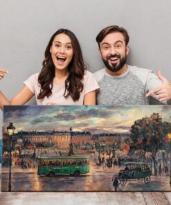 Parisian Nightscape Cityscape Canvas Print Wall Art For Living Room &Amp; Bedroom 8 Oh Canvas Beautiful You Fly Wall Art Decor