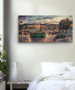 Parisian Nightscape Cityscape Canvas Print Wall Art For Living Room &Amp; Bedroom 9 Oh Canvas Beautiful You Fly Wall Art Decor