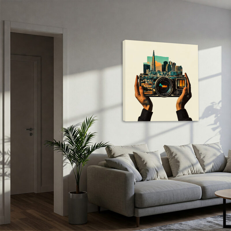 Retro Aesthetic Video Camera Canvas Vintage Wall Art