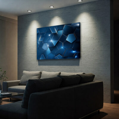 Triangle And Hexagon Abstract Geometry Canvas Wall Art