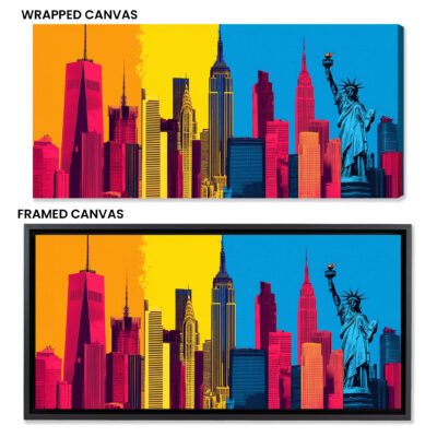 Pop Art New York City Landmarks Canvas Wall Art