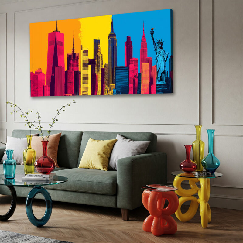 Pop Art New York City Landmarks Canvas Wall Art